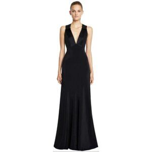 JILL JILL STUART Sigrid Criss-Cross back Black Gown 2 X-small